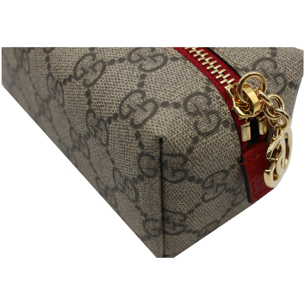 GUCCI Ophidia GG Supreme Canvas Cosmetic Case Beige 548394