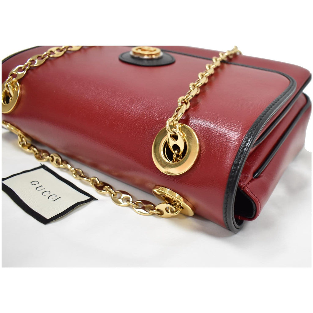 GUCCI Linea Marina Small Leather Chain Shoulder Bag Red 576421 - 10% OFF