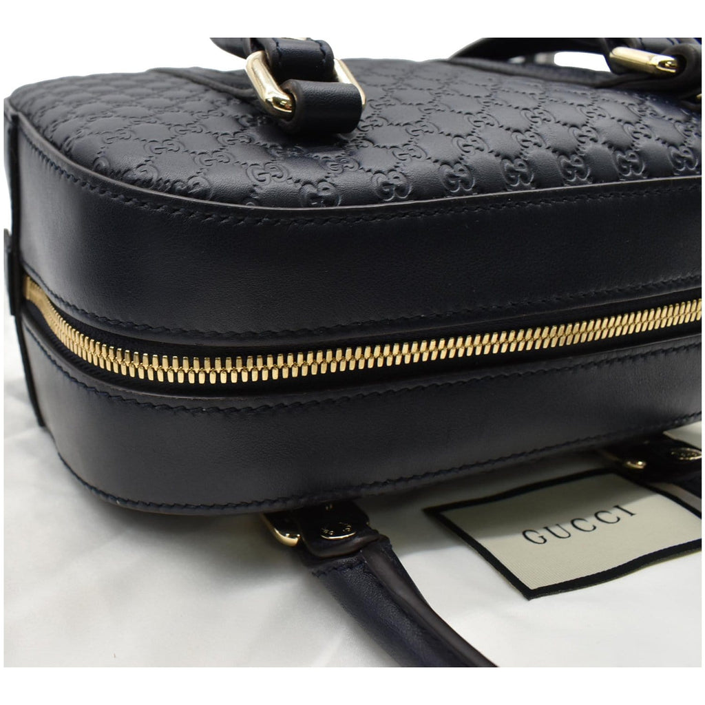 GUCCI Microguccissima Small Leather Crossbody Bag Blue 510289