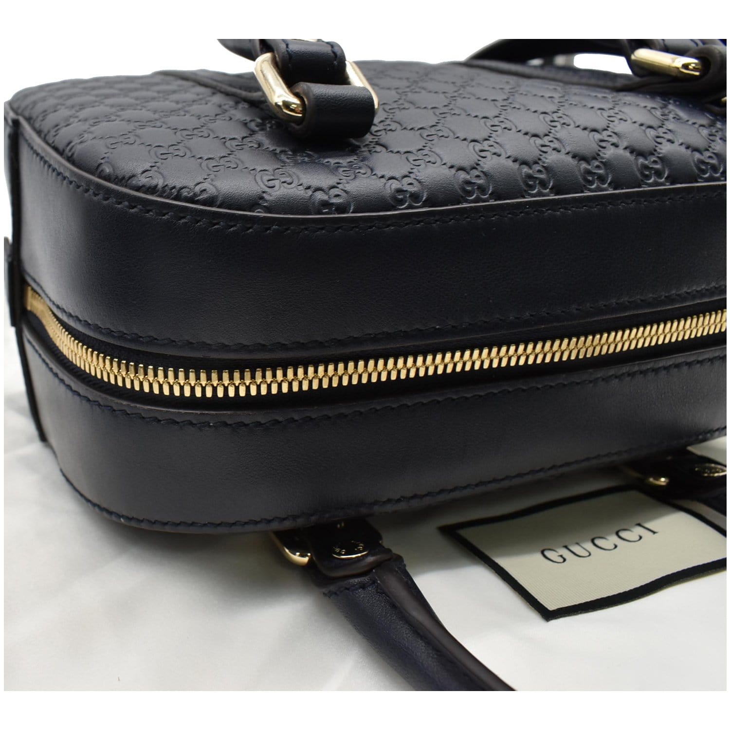 GUCCI Microguccissima Small Leather Crossbody Bag Blue 510289