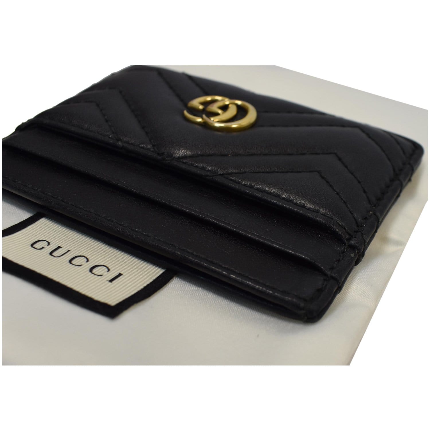 GUCCI GG Marmont Leather  Case Black 443127