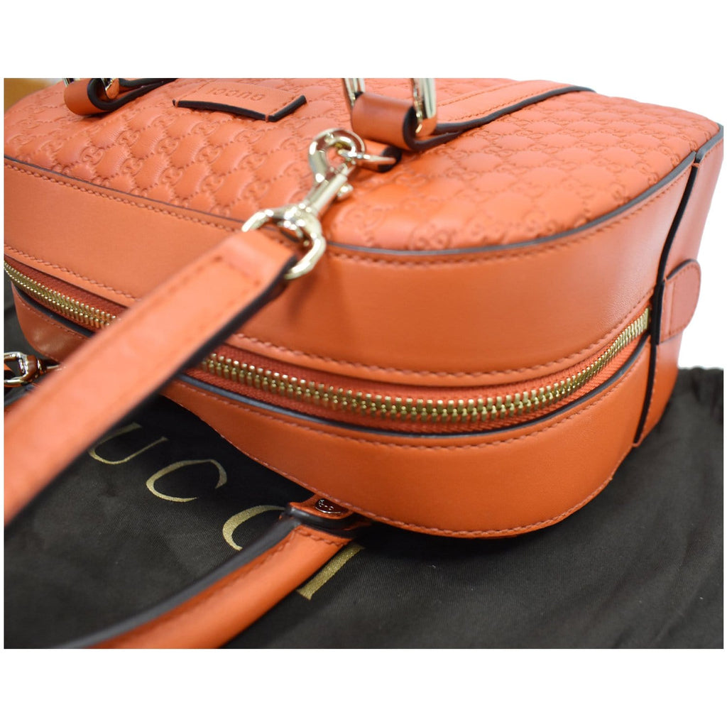 GUCCI Microguccissima Small Leather Crossbody Bag Orange 510289