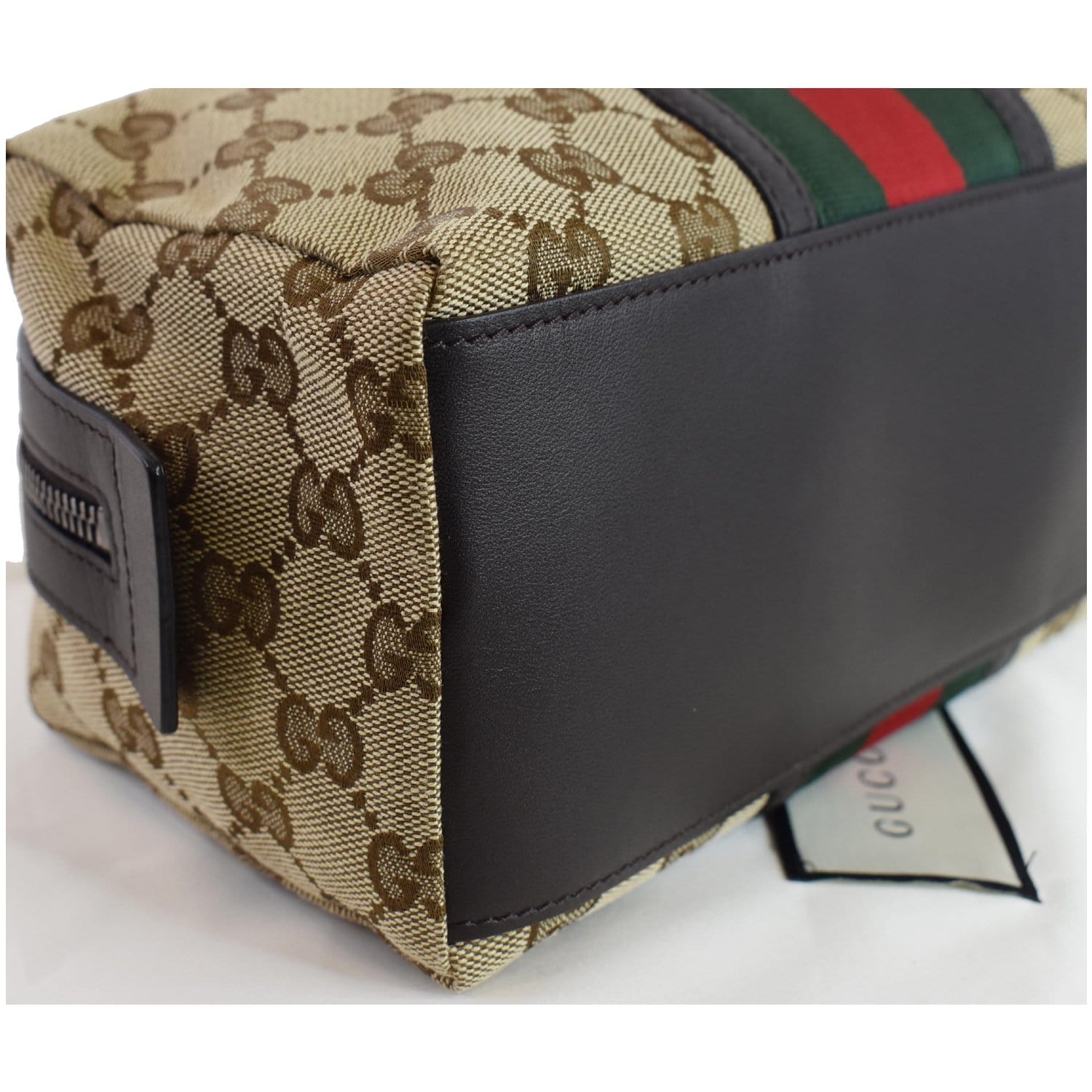 GUCCI GG Monogram Web Small Cosmetic Case Beige 256637