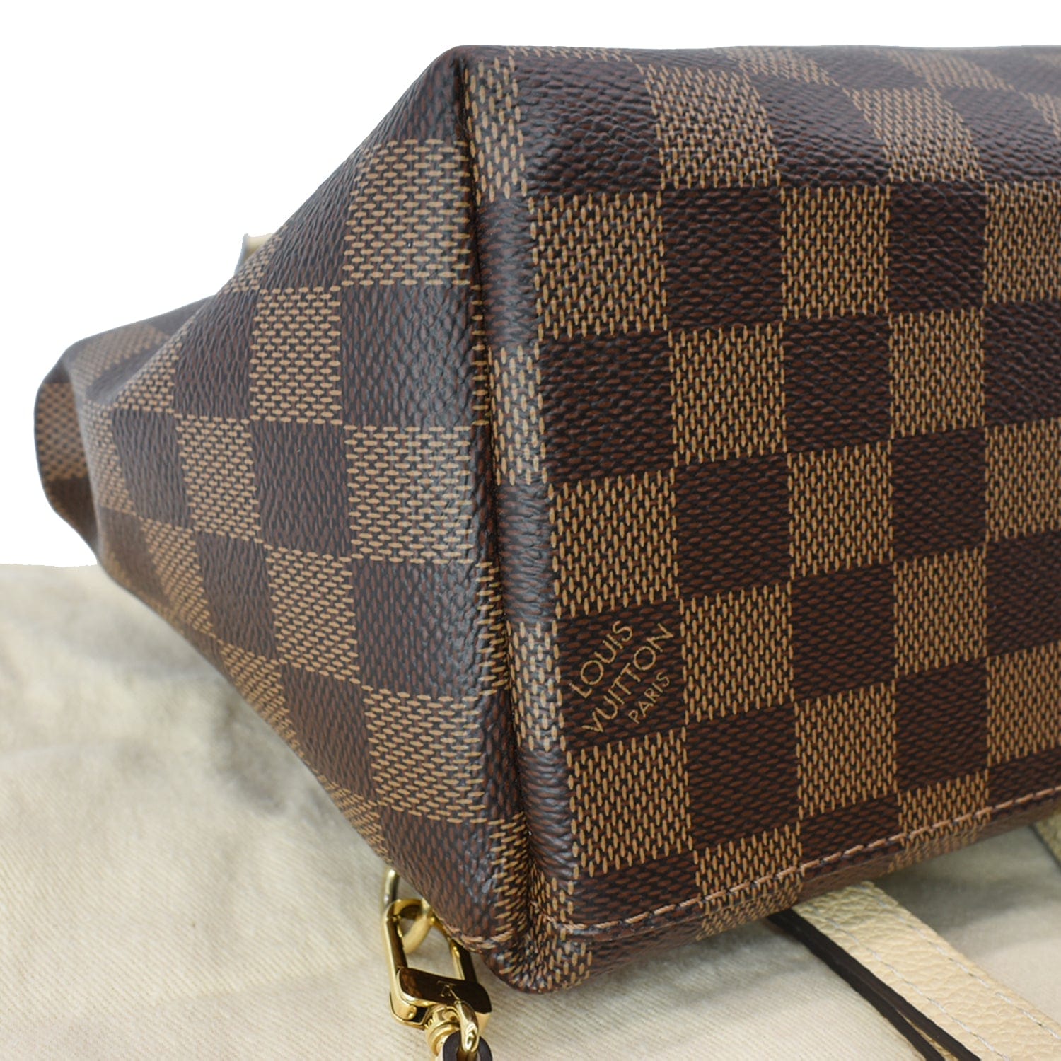 LOUIS VUITTON Clapton Damier Ebene Backpack Bag Creme Beige