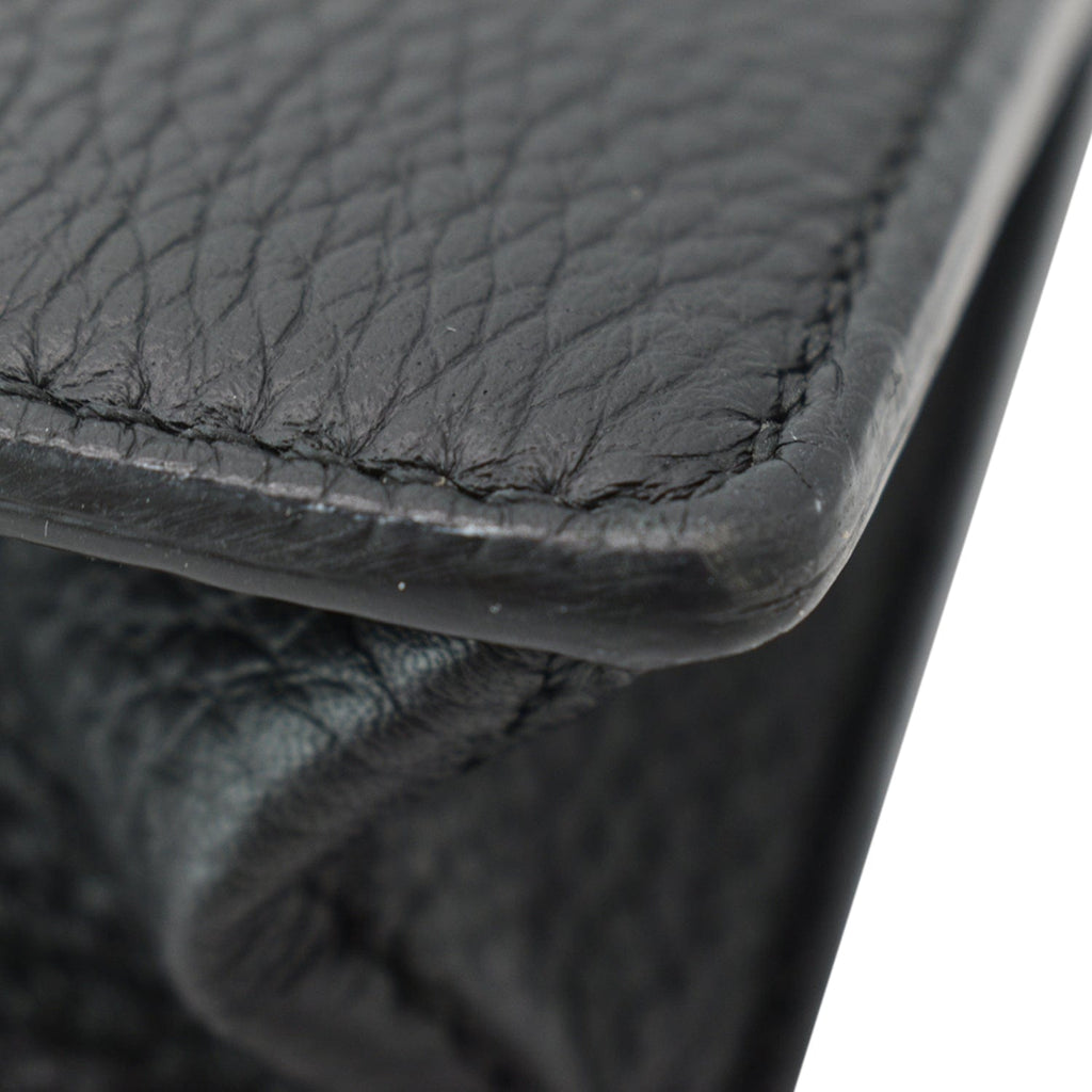 FENDI Leather Crossbody Messenger Bag Black