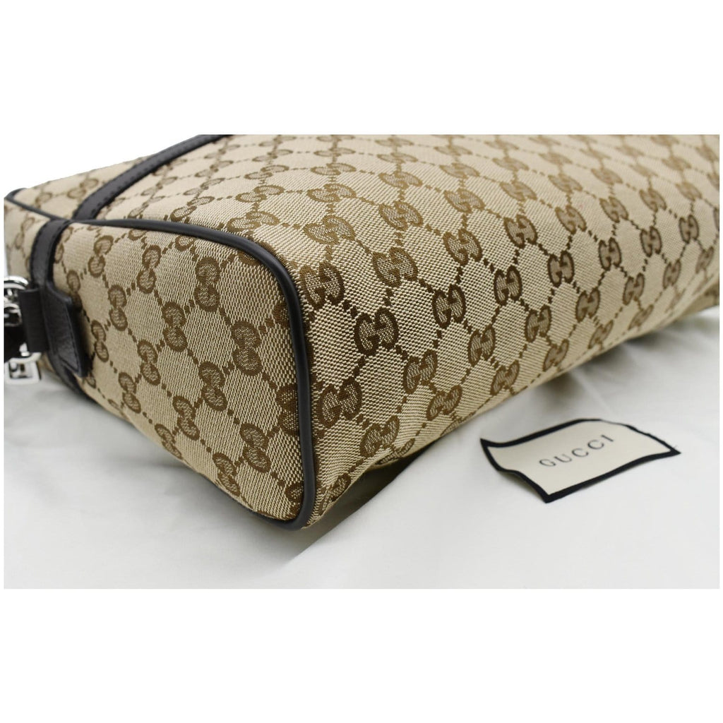 GUCCI GG Monogram Canvas Messenger Bag Dark Brown 449173