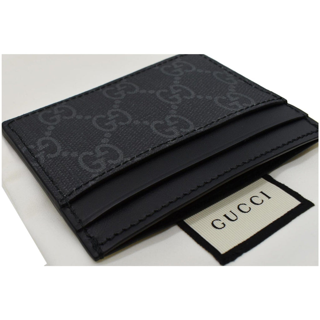 GUCCI Kingsnake Print GG Supreme Monogram  Case Black 451277