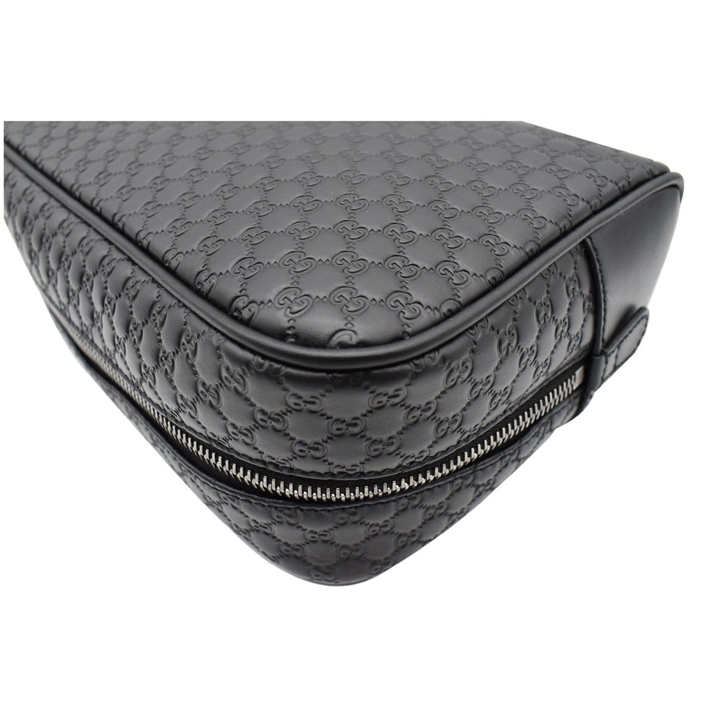 GUCCI GG Microguccissima Leather Toiletry Case Black 419775 - 10% OFF