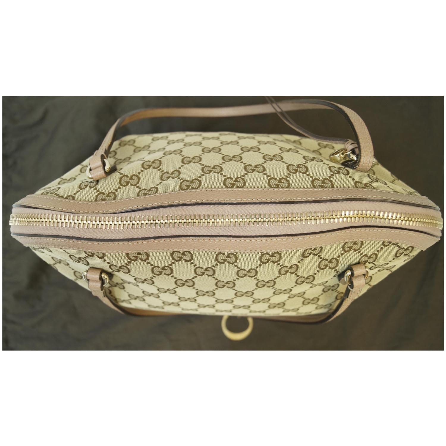 GUCCI Bree GG Supreme Leather Shoulder Bag 323673 Mauve
