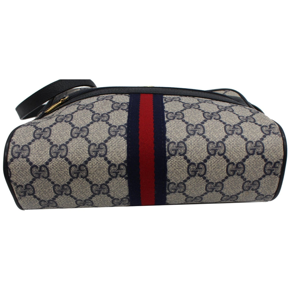 GUCCI Ophidia Vintage Supreme Canvas Shoulder Bag Black