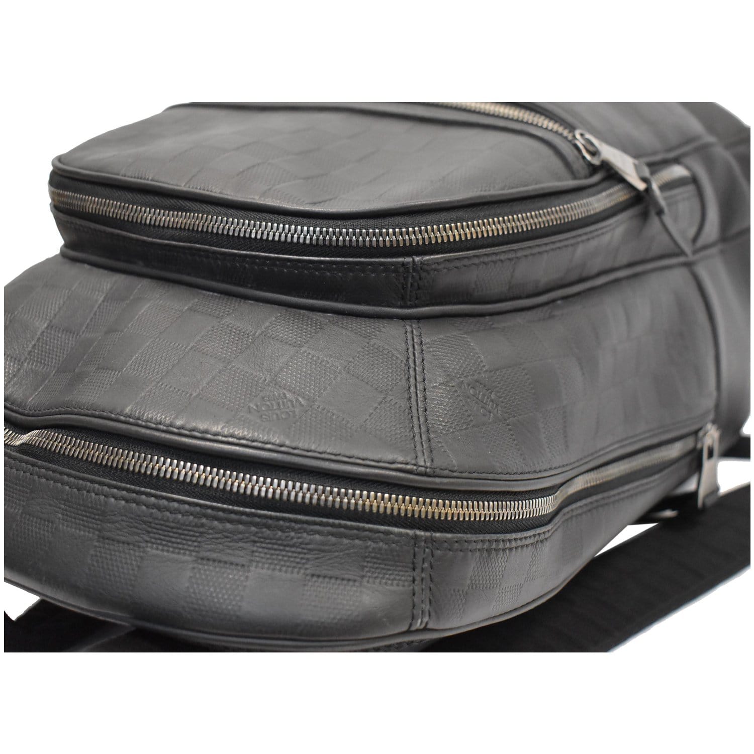 LOUIS VUITTON Michael Damier Infini Leather Backpack Bag Black