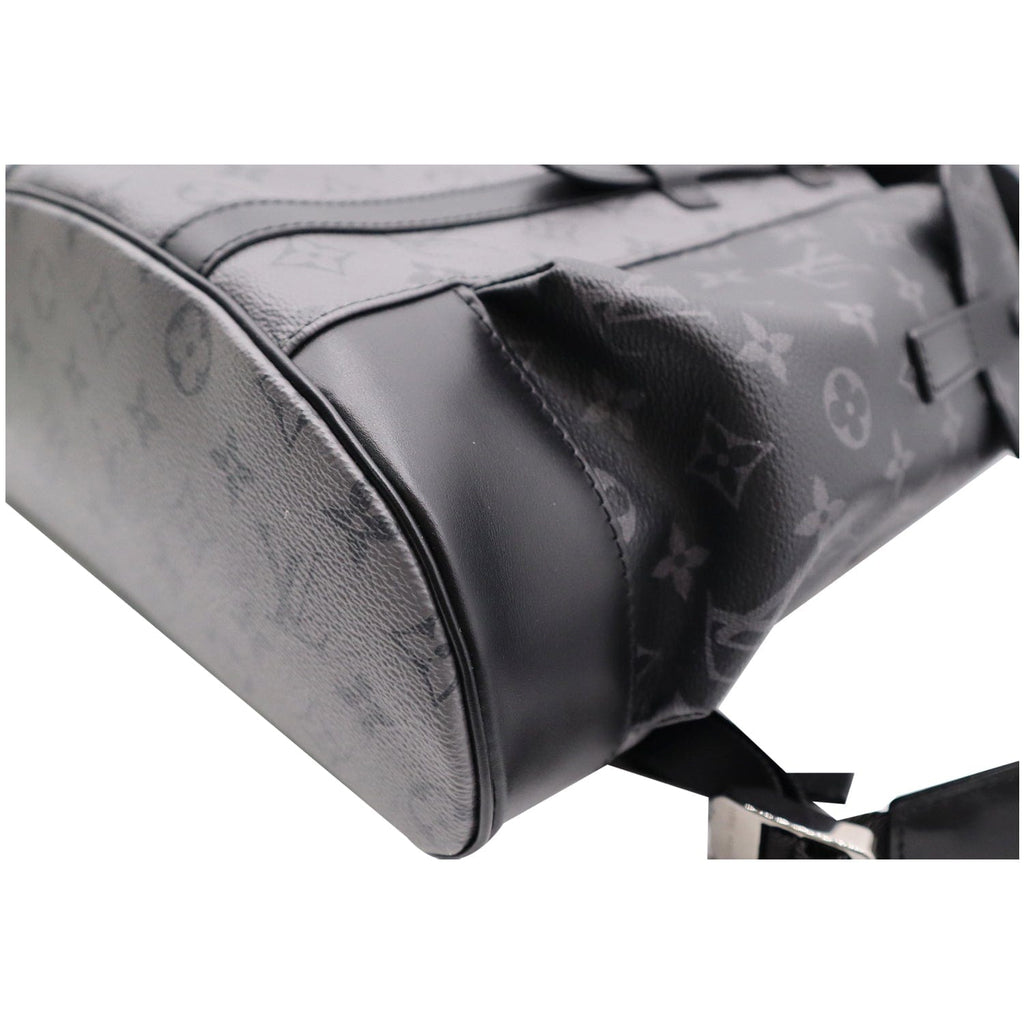 LOUIS VUITTON Christopher PM Reverse Monogram Eclipse Backpack Bag Black