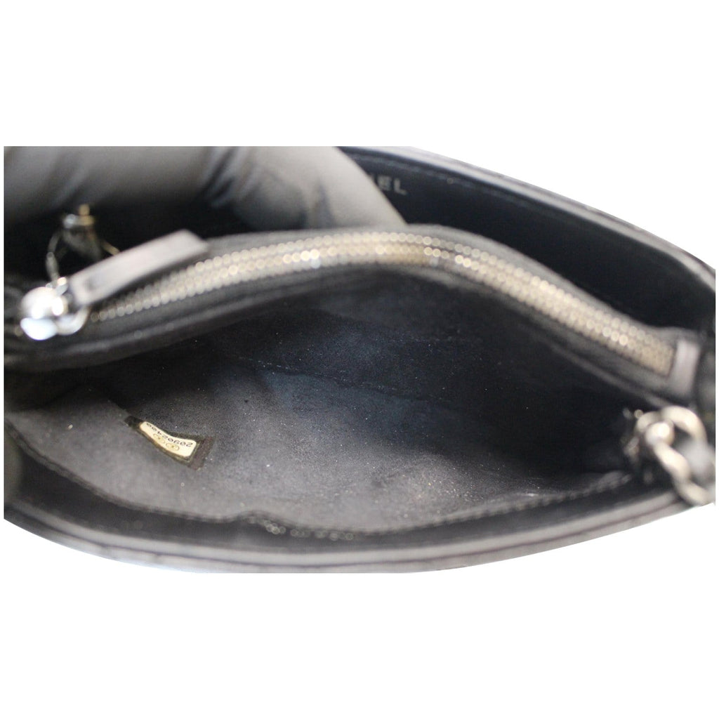 CHANEL Reissue Lucky Charm Quilted Leather Chain Crossbody Clutch Bag Black