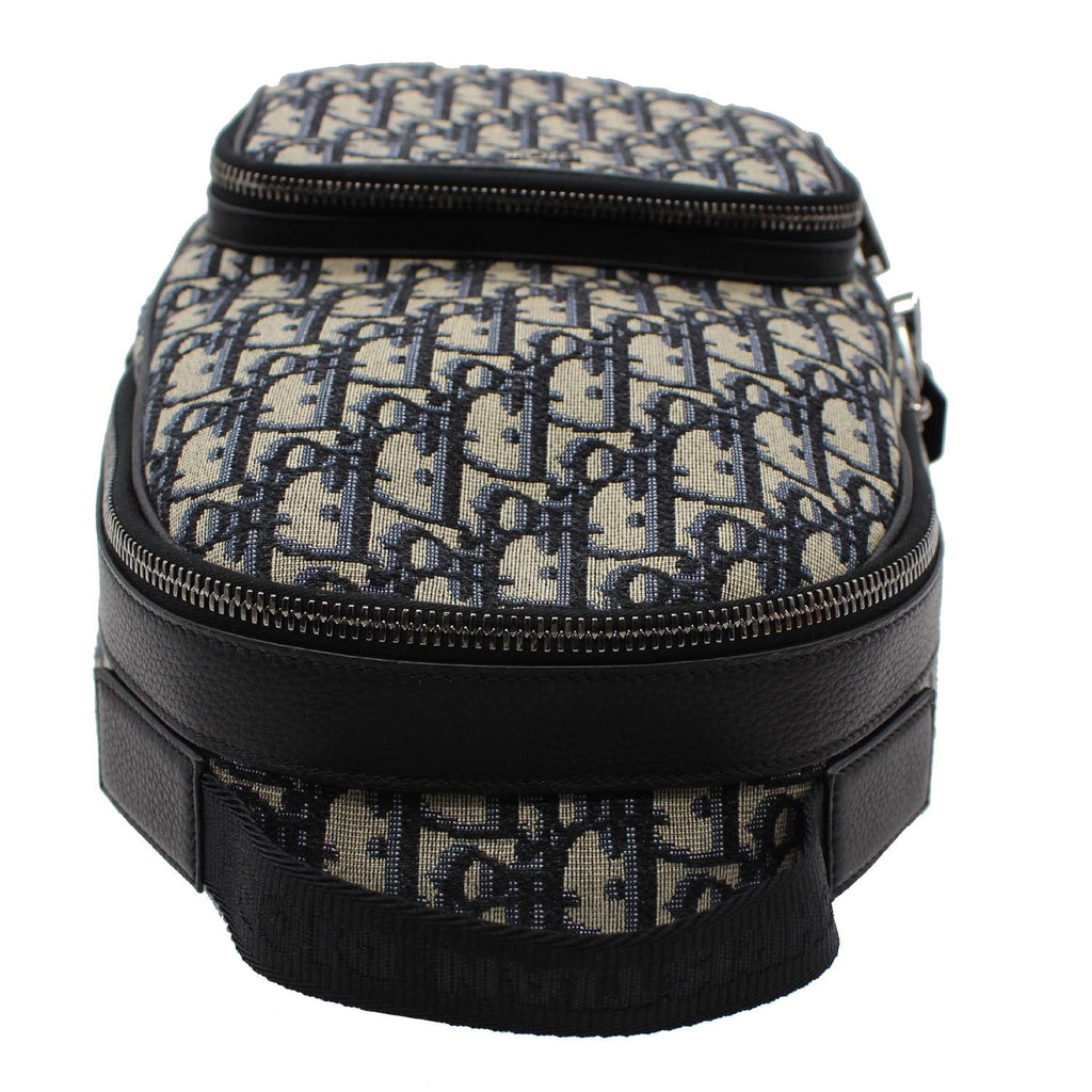 CHRISTIAN DIOR Minin Rider Oblique Jacquard Backpack Beige