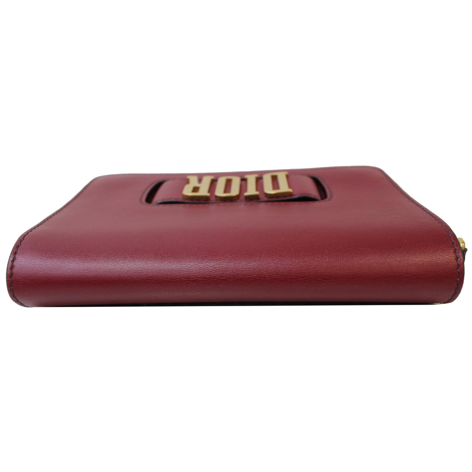 CHRISTIAN DIOR Dio(r)evolution Flap Calfskin Shoulder Bag Dark Red