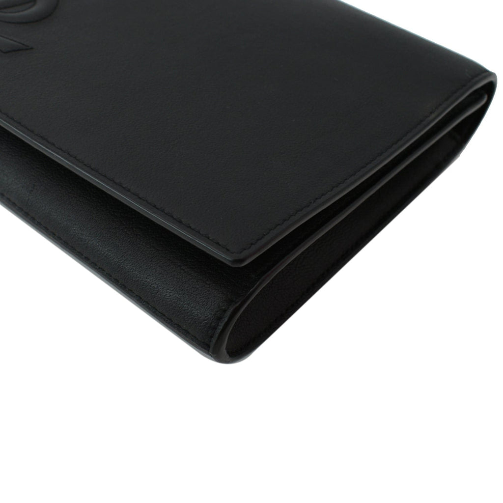 YVES SAINT LAURENT Leather Clutch Wallet Black