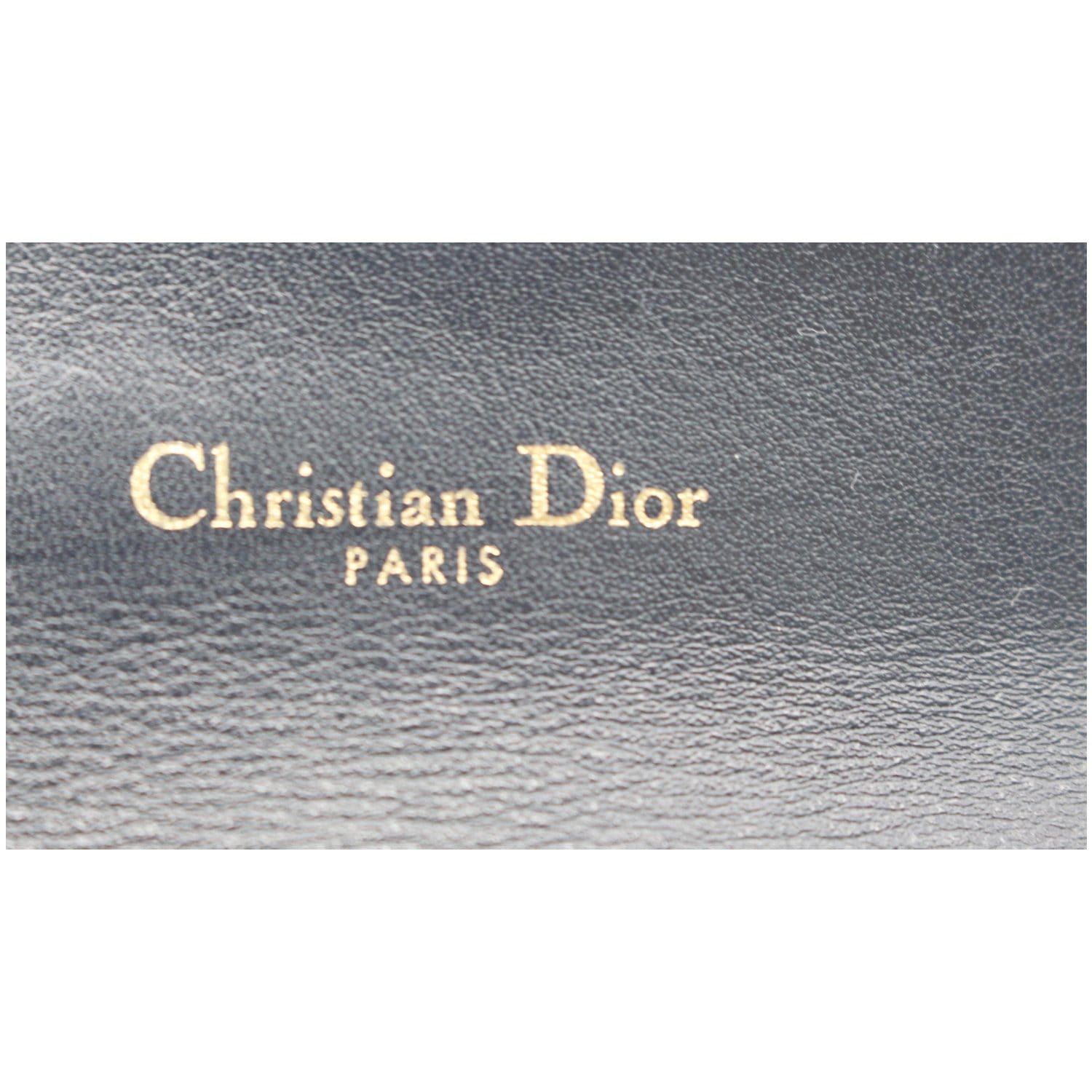 CHRISTIAN DIOR Saddle Flap Jacquard Canvas  Holder Beige