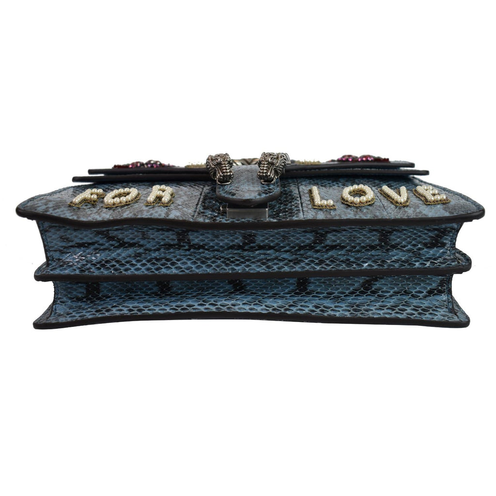 GUCCI Dionysus Small Blind For Love Python Shoulder Bag Marine Blue 481606 - 15% OFF