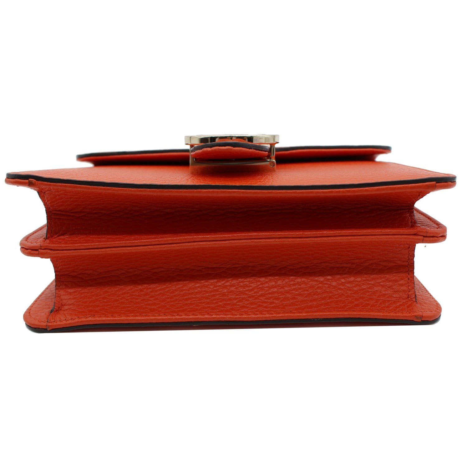 GUCCI Interlocking GG Leather Crossbody Bag Orange