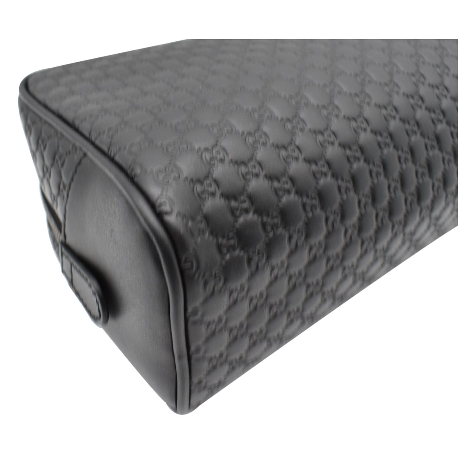 GUCCI GG Microguccissima Leather Toiletry Case Black 419775 - 10% OFF
