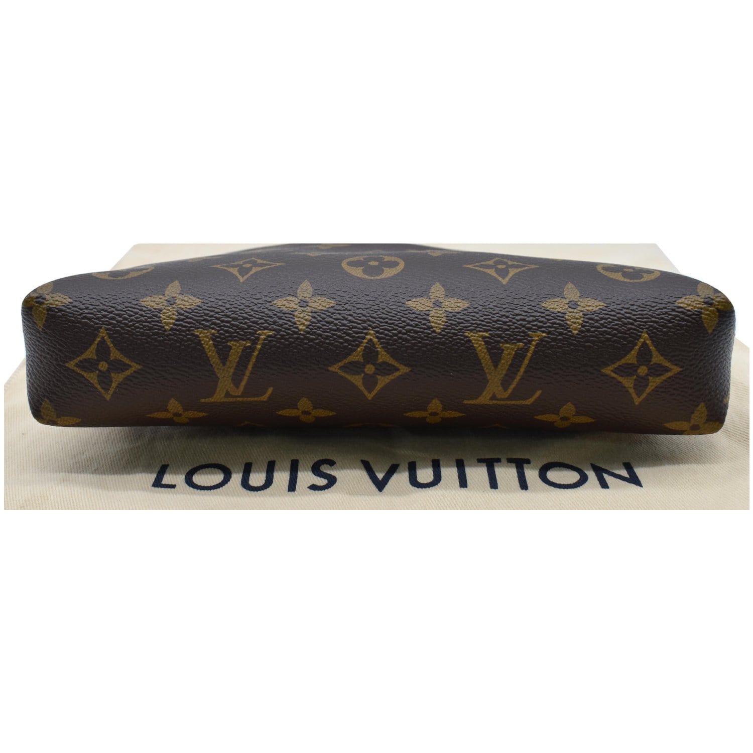 LOUIS VUITTON Pallas Monogram Canvas Clutch Crossbody Bag Cherry