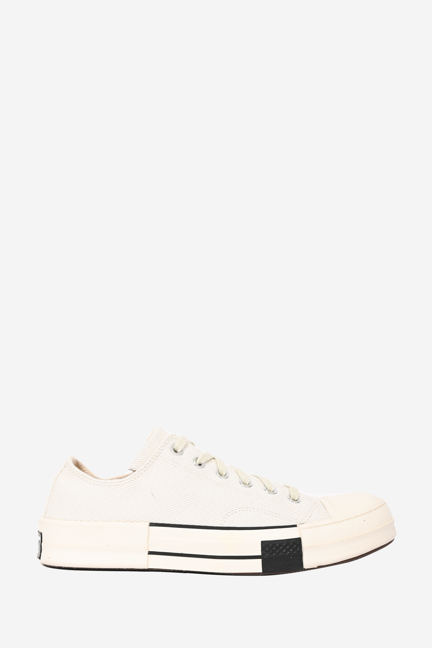 Converse x Rick Owens DRKSHDW Grey Low Top Sneakers Size 42.5