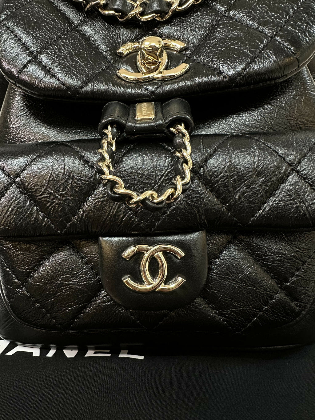 Chanel 22c Shiny Calfskin Backpack