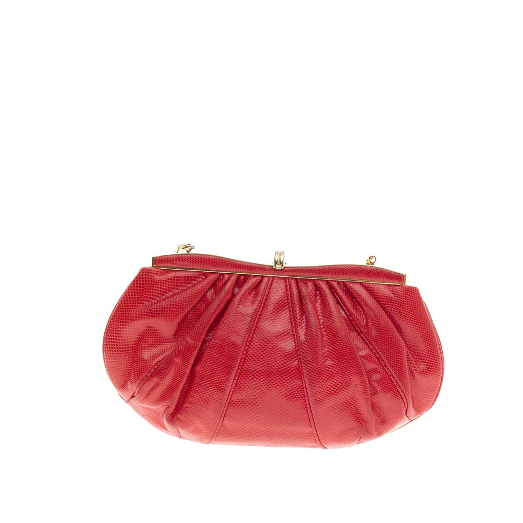 Framed Clutch Snakeskin Small