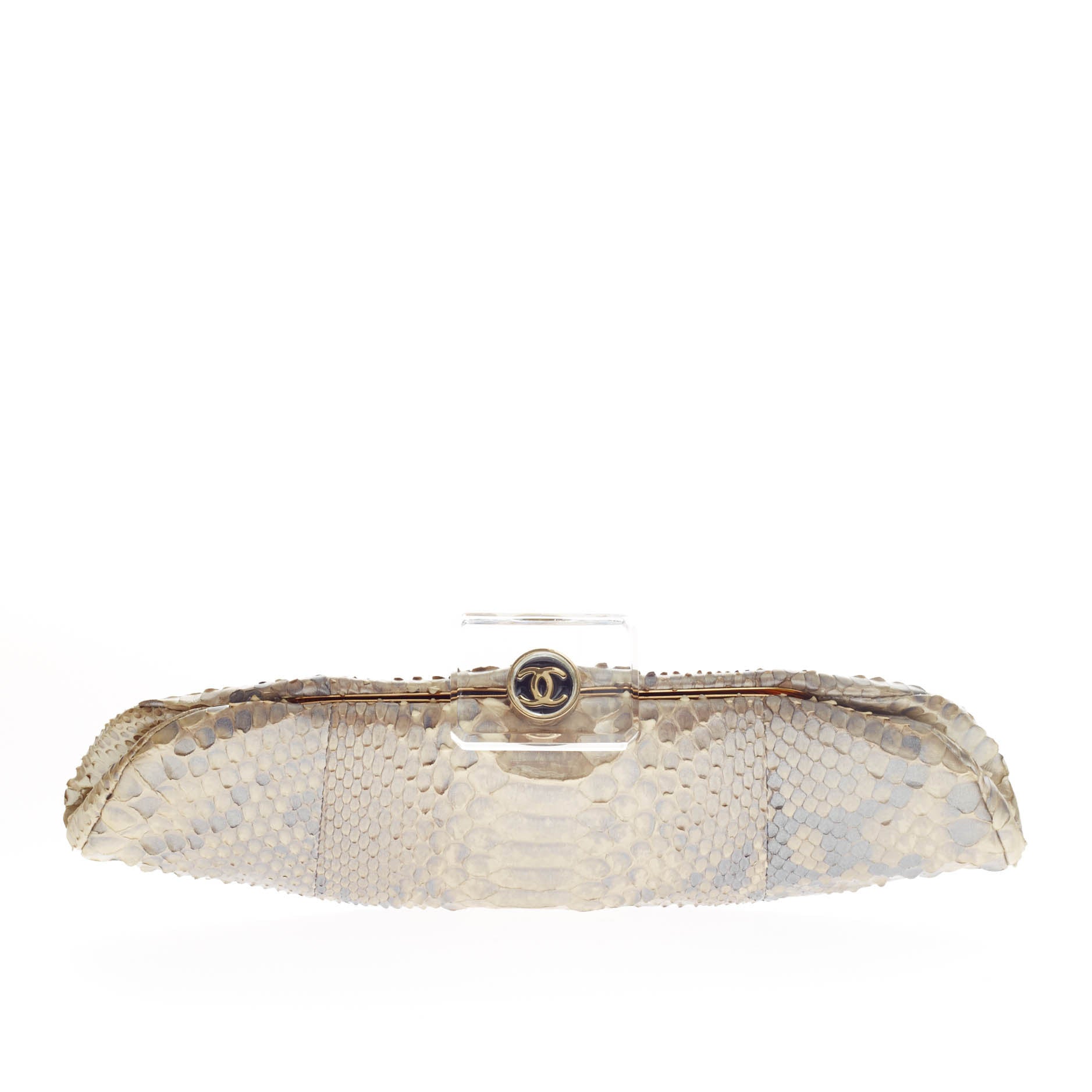 Bottle Top Evening Clutch Python