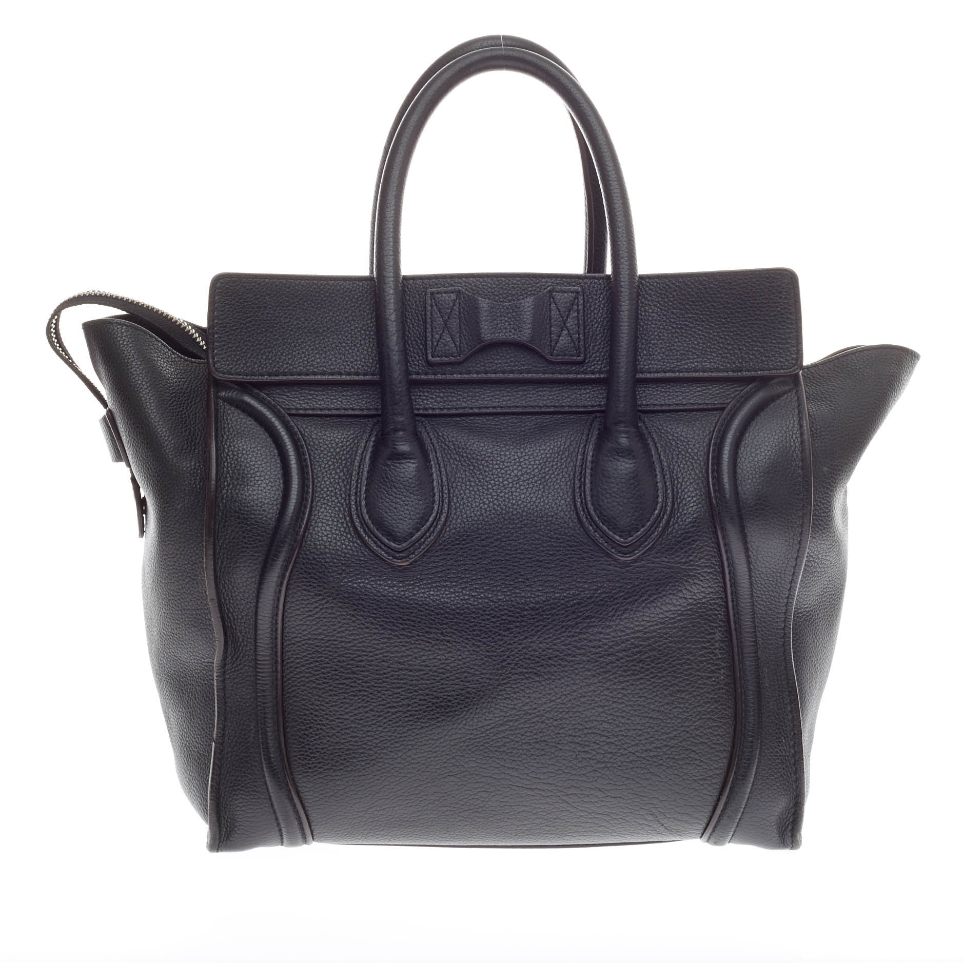 Luggage Handbag Grainy Leather Mini