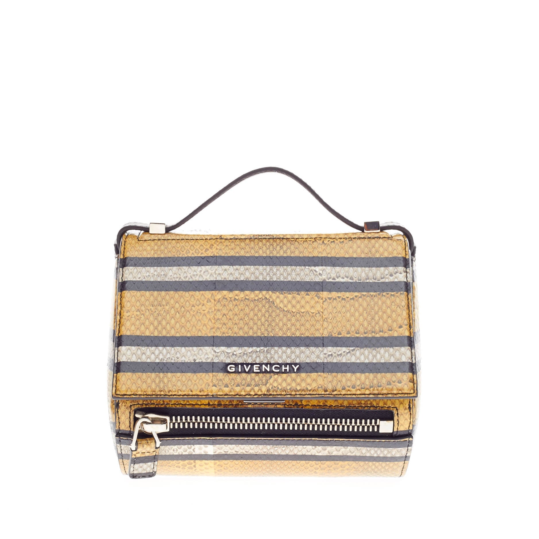 Pandora Box Handbag Python Mini