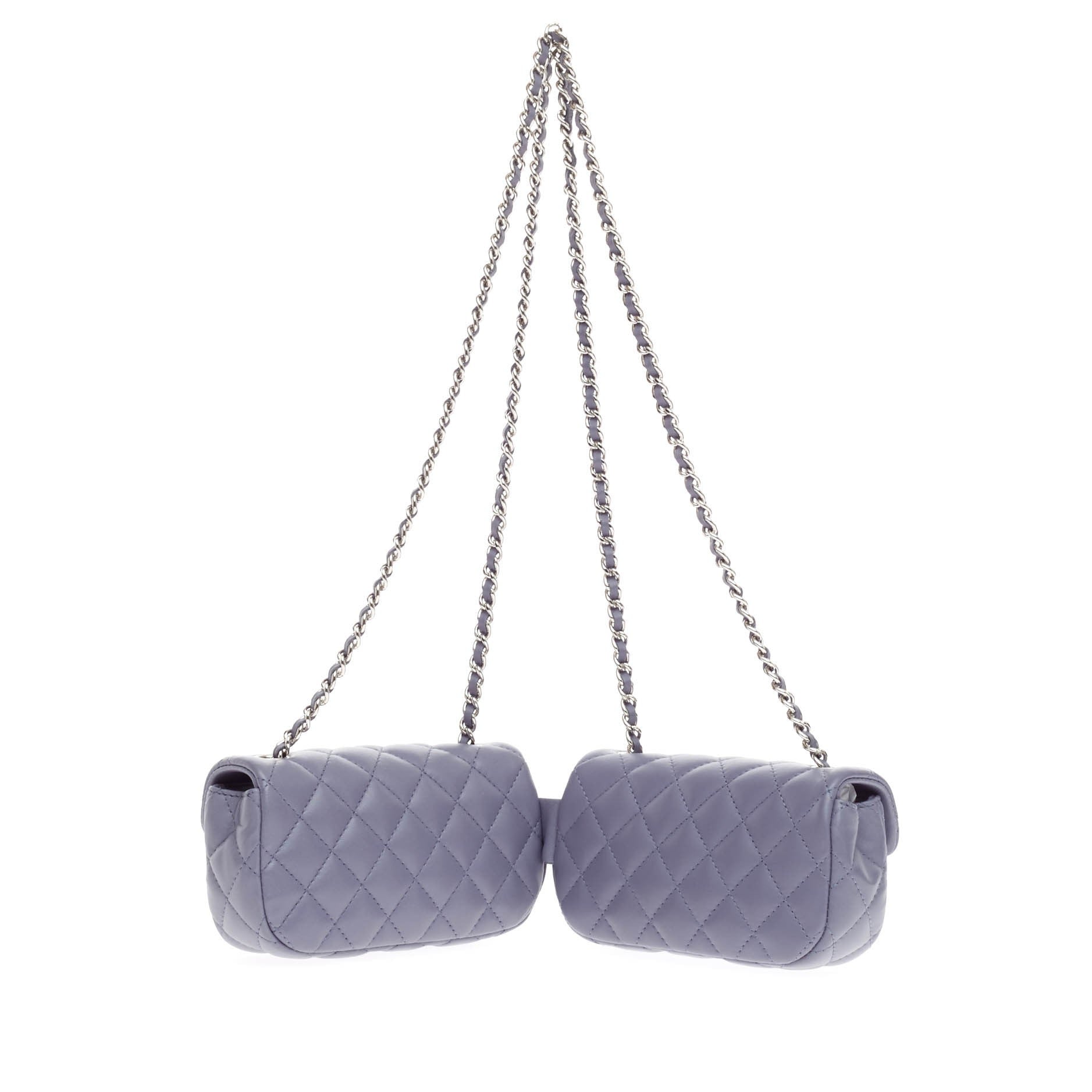 Twin Classic Flap Bag Quilted Lambskin Mini