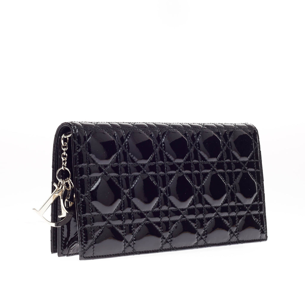 Lady Dior Evening Chain Clutch Cannage Quilt Patent
