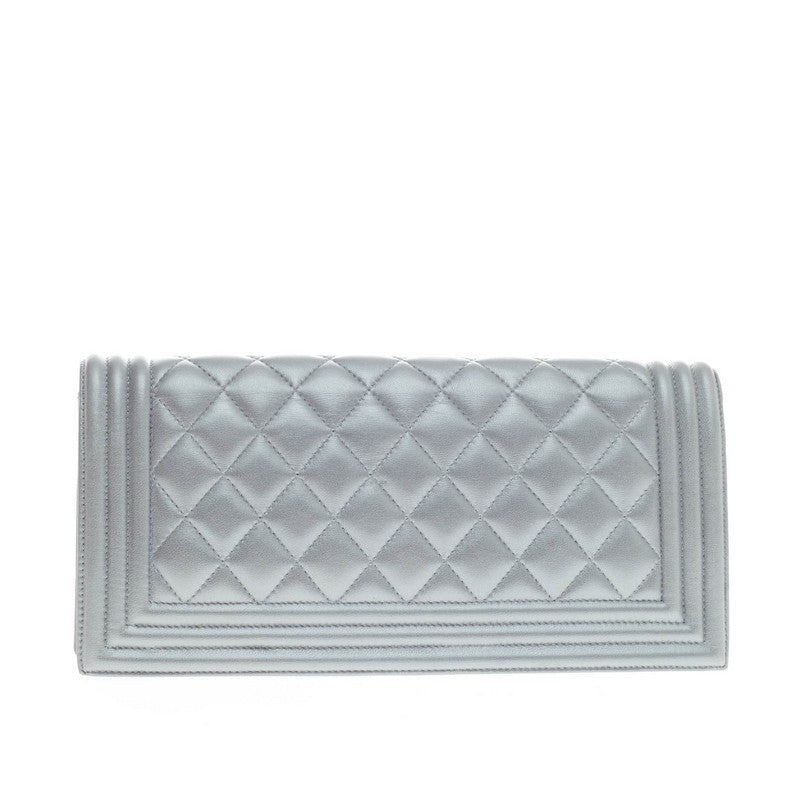 Boy Flap Clutch Quilted Calfskin Small