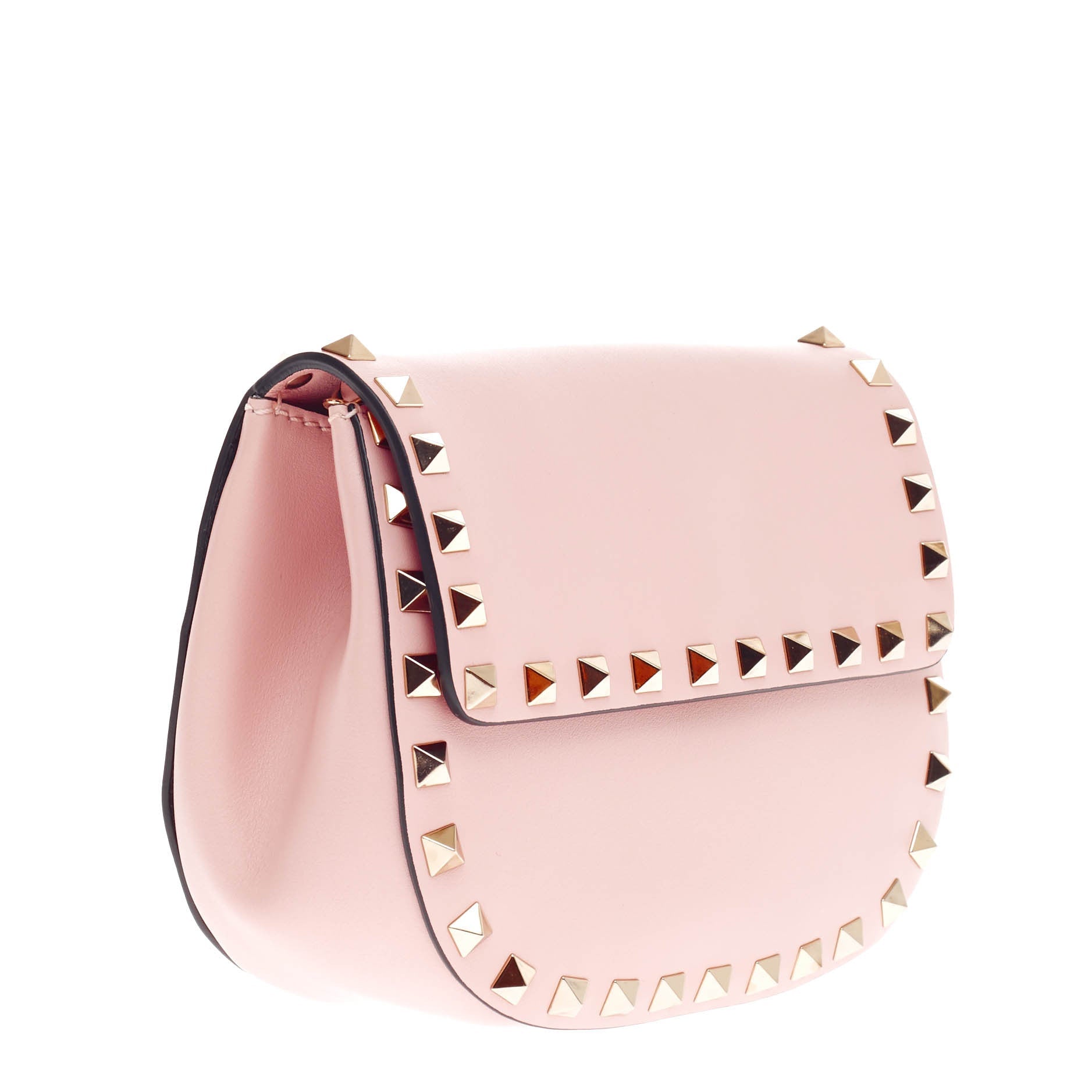 Rockstud Saddle Crossbody Bag Leather Mini
