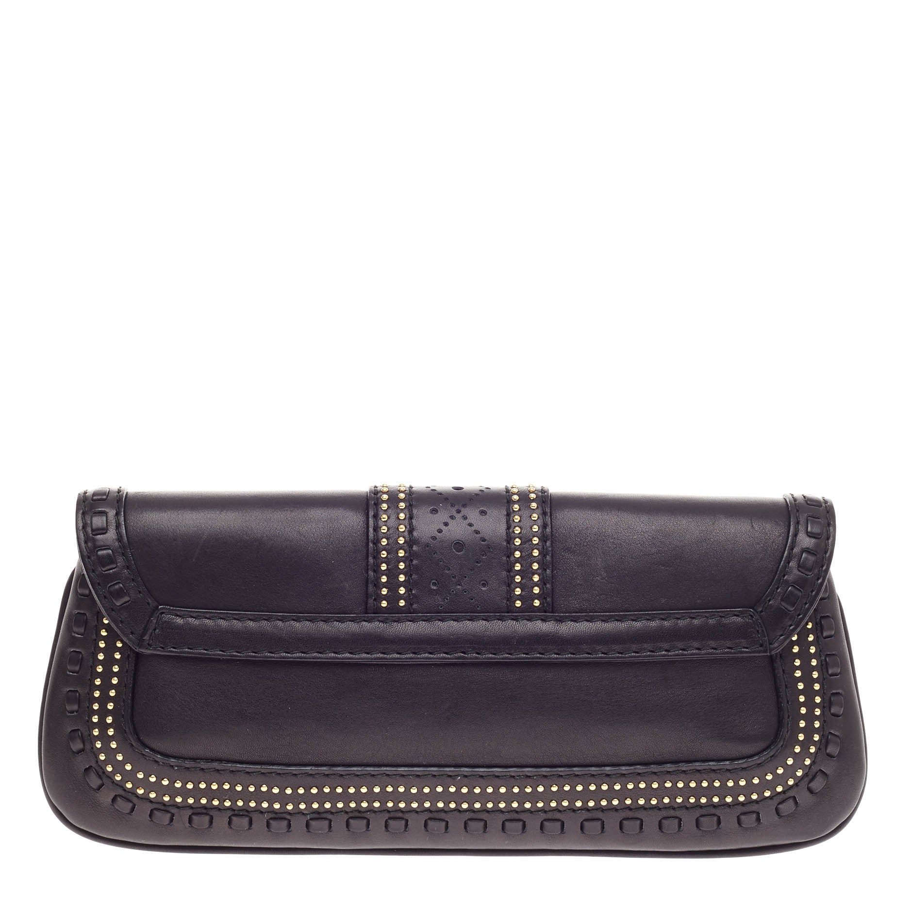 Snaffle Bit Convertible Clutch Leather