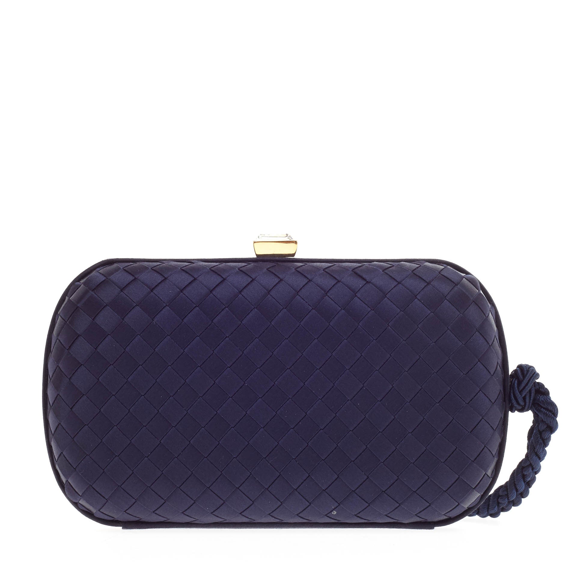 Tassel Clutch Intrecciato Satin