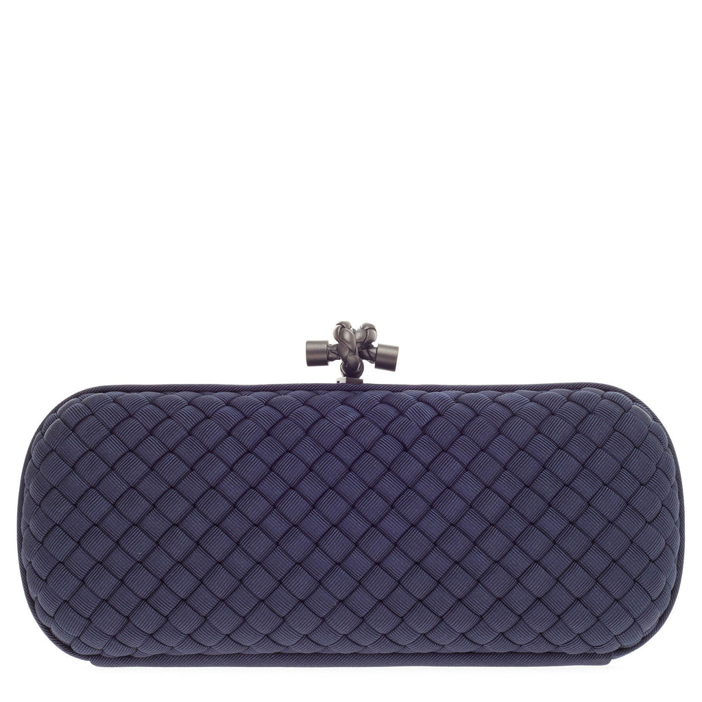 Box Knot Clutch Intrecciato Silk Faille Long