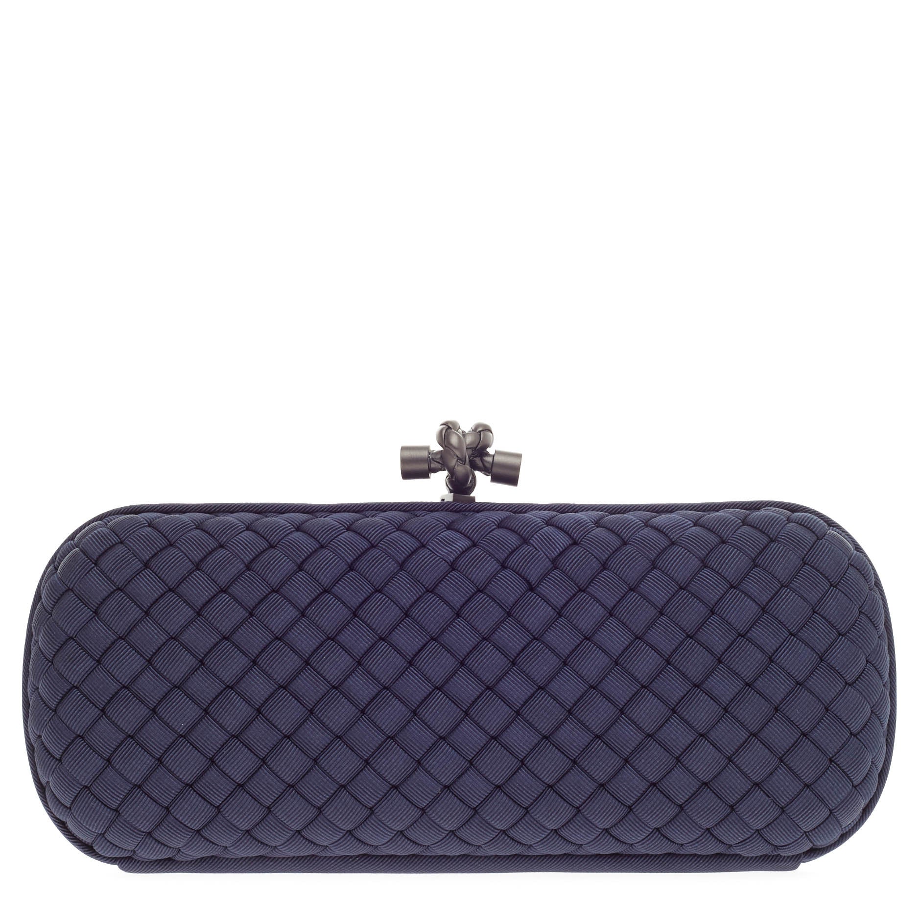 Box Knot Clutch Intrecciato Silk Faille Long