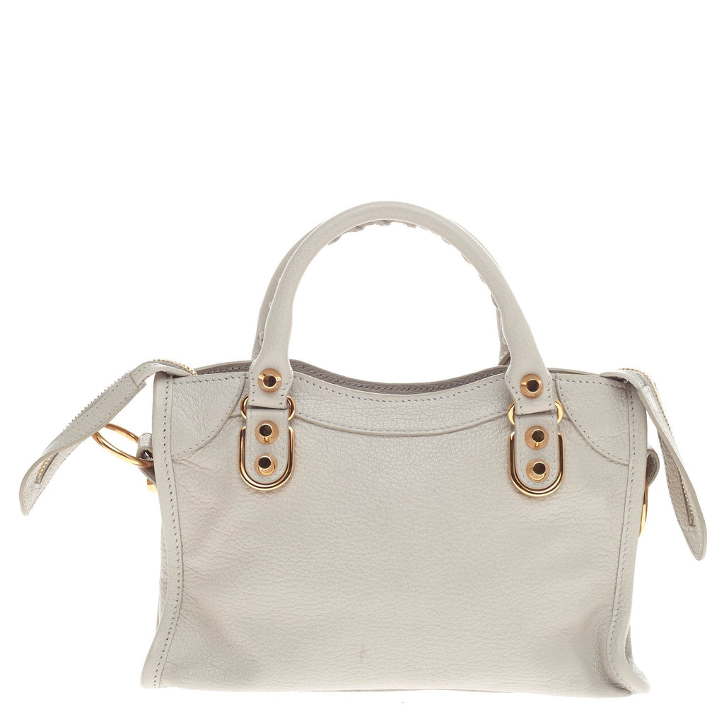 City Classic Metallic Edge Handbag Leather Mini