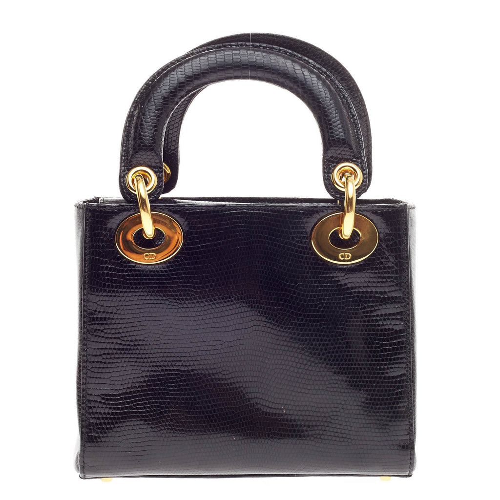 Lady Dior Handbag Lizard Mini