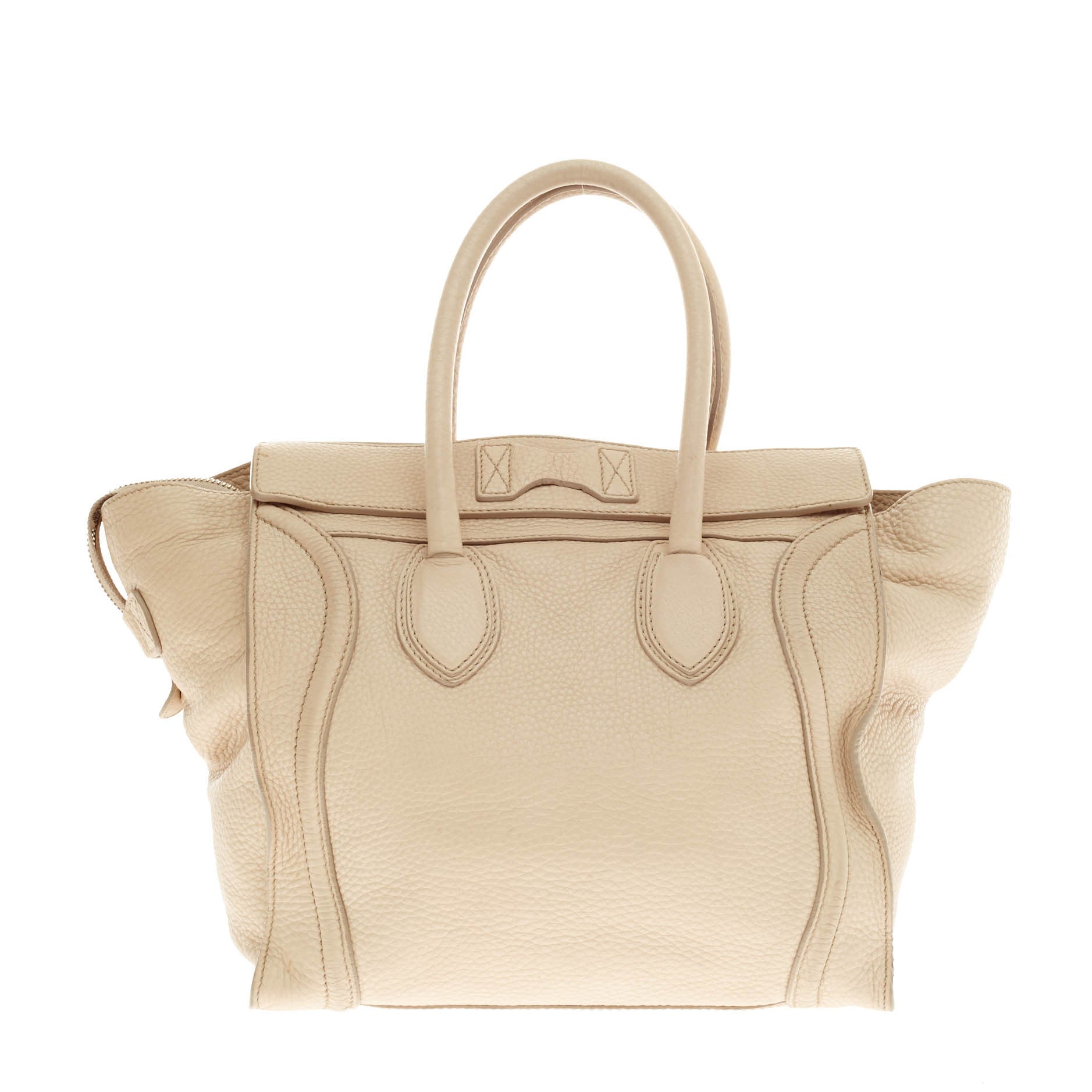 Luggage Handbag Grainy Leather Mini