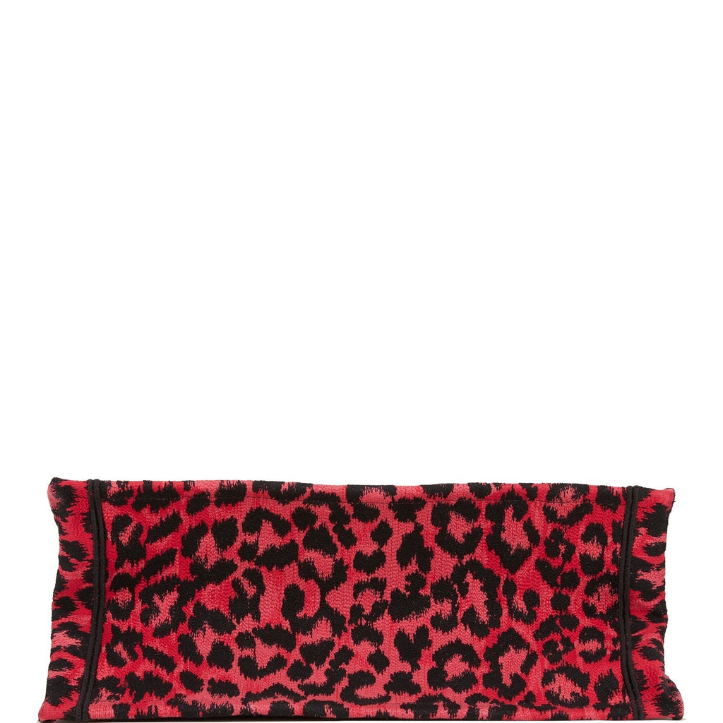 Christian Dior Book Tote Fuchsia Leopard Canvas