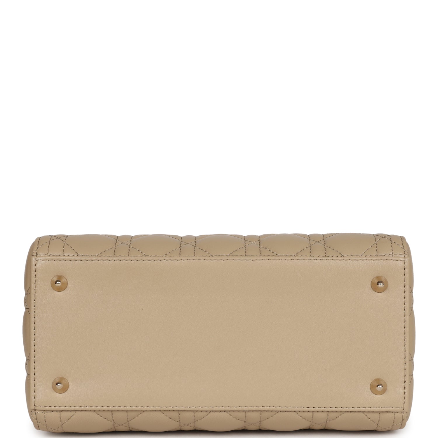 Christian Dior Lady Dior Medium Bag Corda Beige Cannage Lambskin Gold Hardware