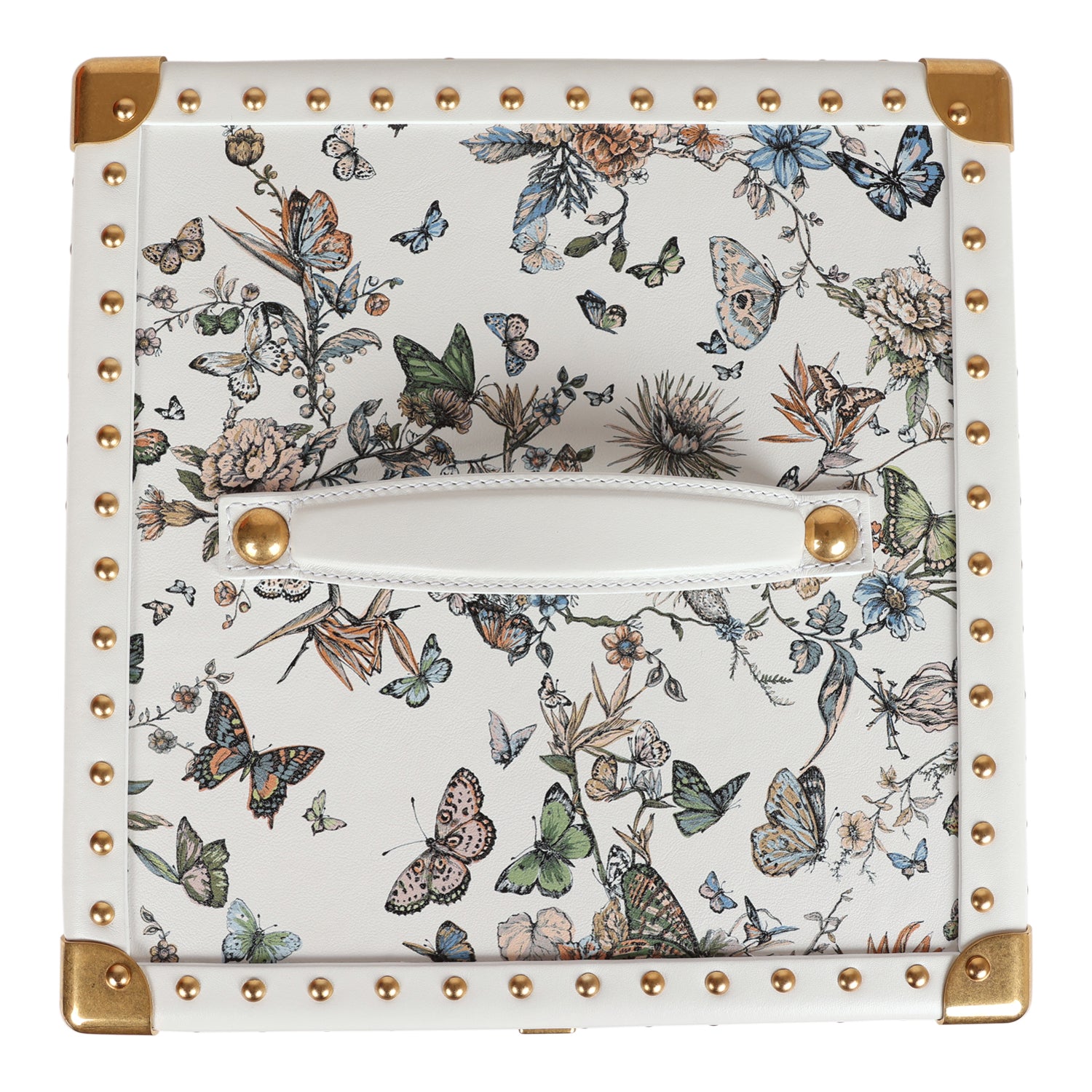 Christian Dior Micro Lady Dior with Small Trunk Multicolor Embroidered Calfskin Light Gold Hardware