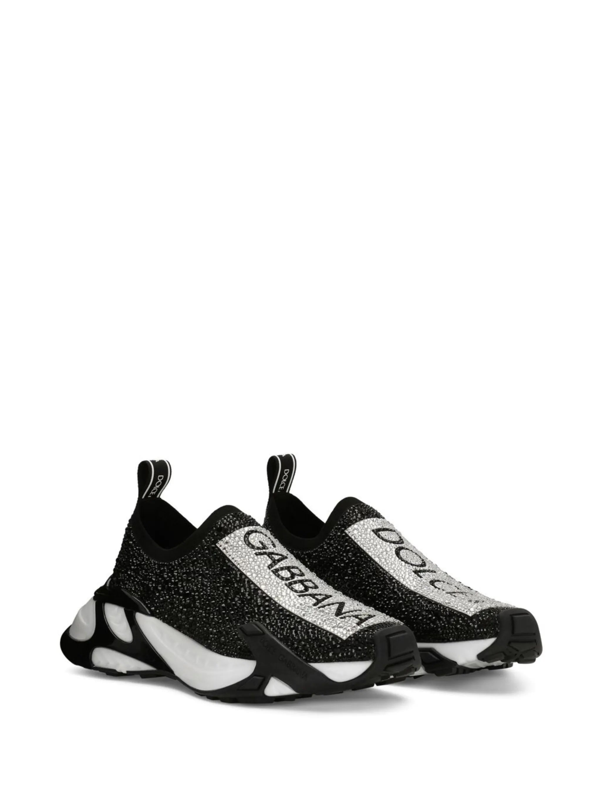DOLCE & GABBANA SORRENTO CRYSTAL SLIP ON SNEAKERS