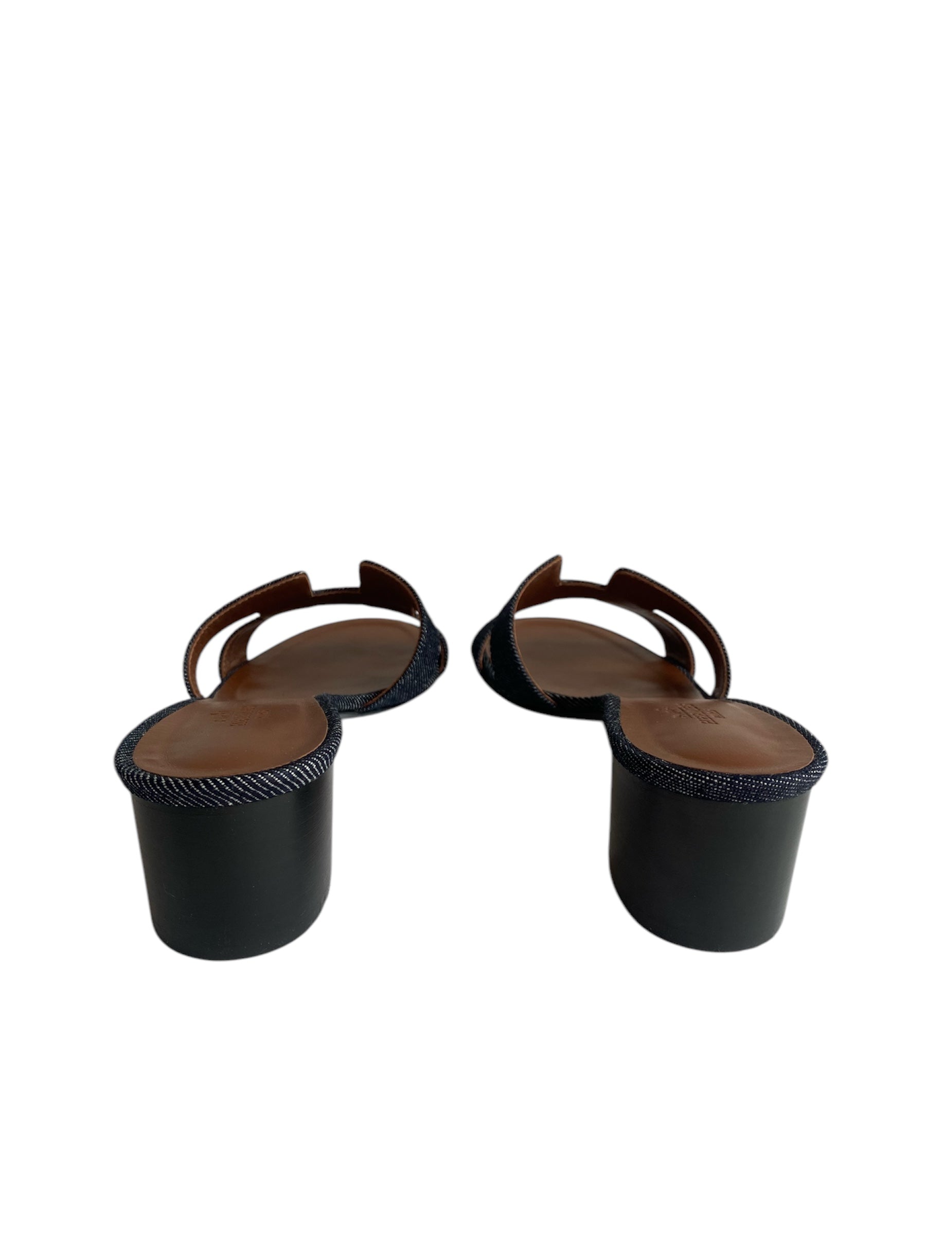 Hermes Blue Oasis Denim Mule - 38.5