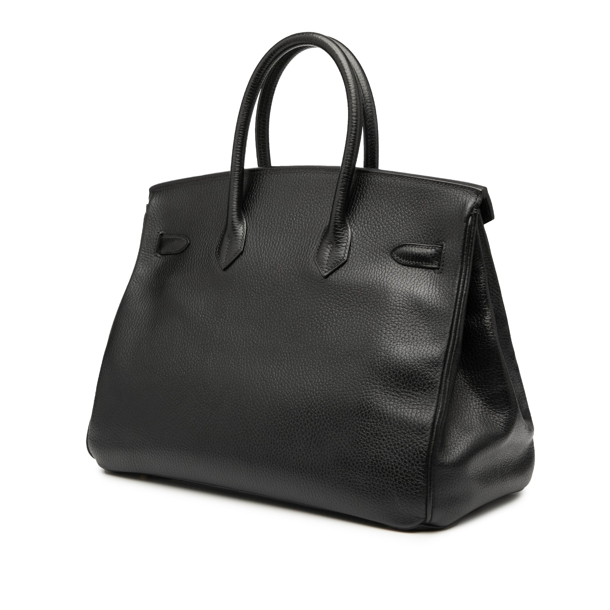 Birkin Handbag Black Ardennes with Gold Hardware 35