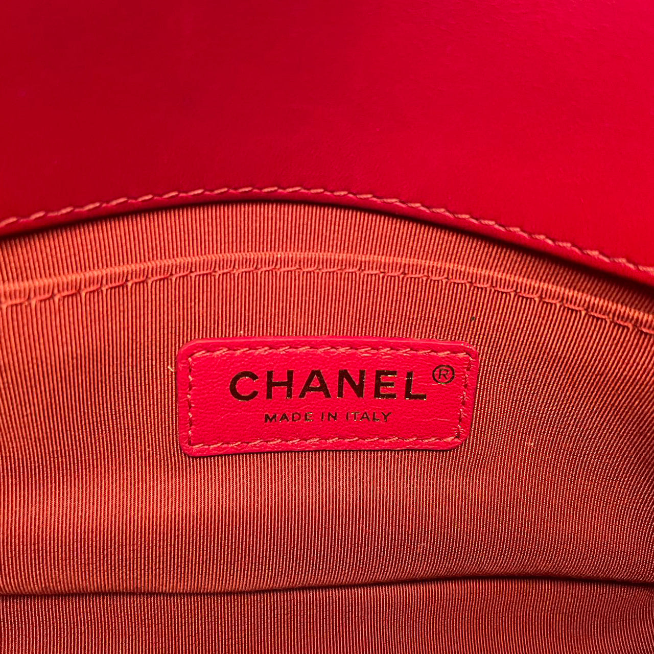Chanel Small Le Boy Bag Red Quilted Lambskin with Gold Hardware