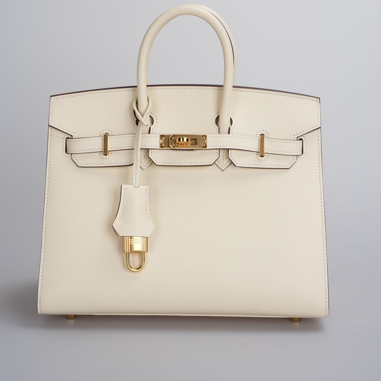 Hermes Birkin 25cm Sellier Bag in Nata Epsom Leather With Gold Hardware From 2021